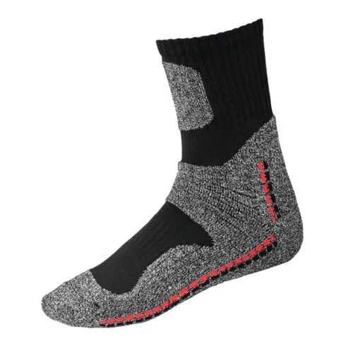 Holex Chaussettes fonctionnelles, mi-longues, noir / rouge / gris, Taille unisexe: 45-47